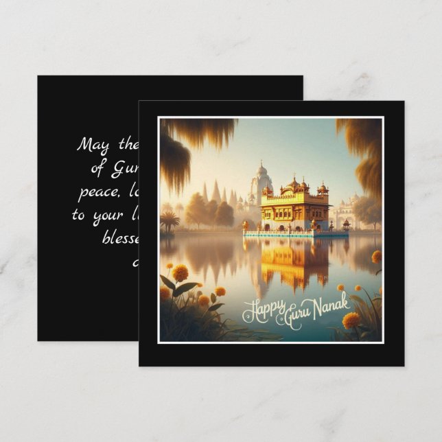 Carte Joyeux Guru Nanak (Devant / Derrière)