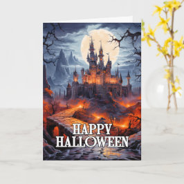 Carte Joyeux Halloween | Ancien manoir