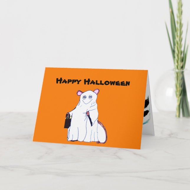Carte JOYEUX HALLOWEEN  -**Carte de vœux pliée (Devant)