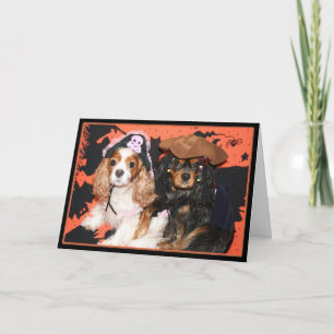 Carte Joyeux Halloween Cavalier King Charles Spani