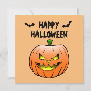 Carte Joyeux Halloween Citrouille