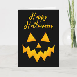 Carte Joyeux Halloween Citrouille Jack O Lantern Visage