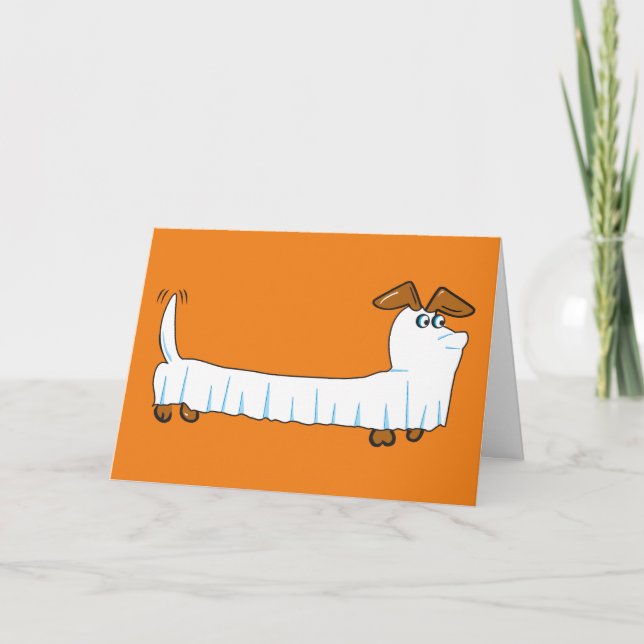 Carte Joyeux Halloween Dachshund (Devant)