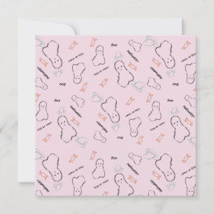 Carte Joyeux Halloween Ghost Candy main Letting rose