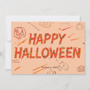 Carte Joyeux Halloween, Halloween minimaliste mode