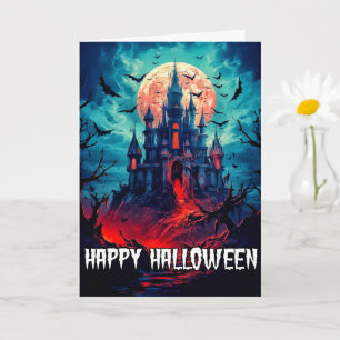 Carte Joyeux Halloween   Maison hantée