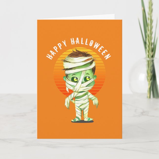 Carte Joyeux Halloween mignon  (Devant)