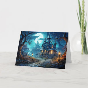 Carte Joyeux Halloween mystérieux Manor Hauné