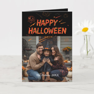 Carte Joyeux Halloween, Photo de famille Halloween
