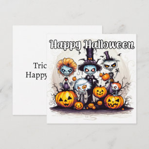 Carte Joyeux Halloween Trick Ou Traitements