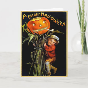Carte Joyeux Halloween vintage