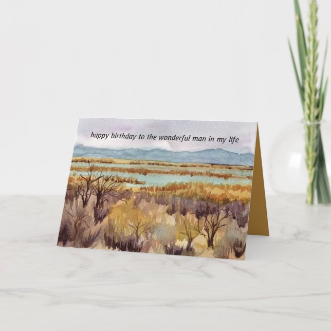 Carte Joyeux homme d'anniversaire dans ma vie Désert Sag (Devant)