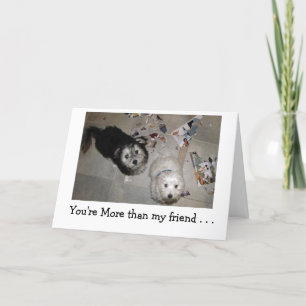 Carte Joyeux humour BIrthday - amis chiots