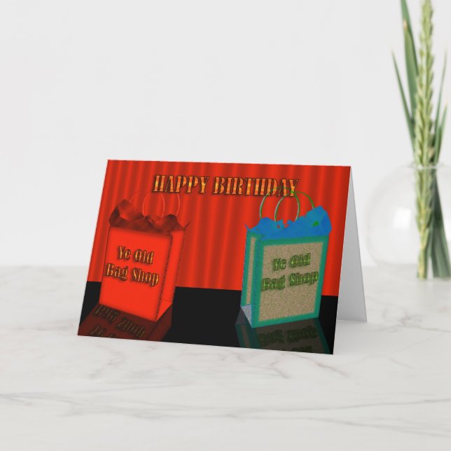 Carte Joyeux Humour d'anniversaire, deux vieux sacs (Devant)