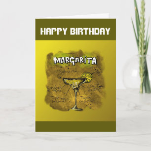 Carte Joyeux Humour d'anniversaire - Margarita Recette