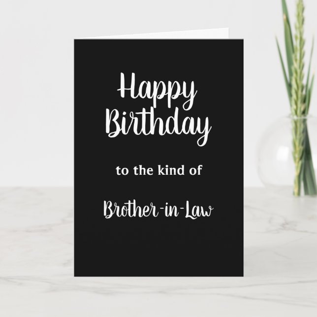 Carte Joyeux Humour de beau-frère d'anniversaire (Devant)