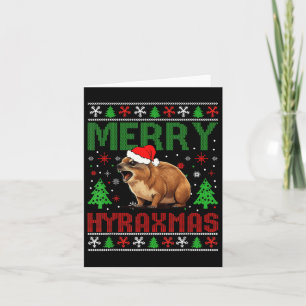 Carte Joyeux Hyraxmas Vintage Hyrax laide Noël Sweat