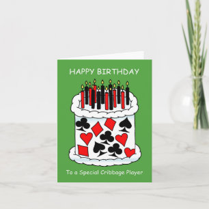 Carte Joyeux Joueur de Cribbage d'anniversaire