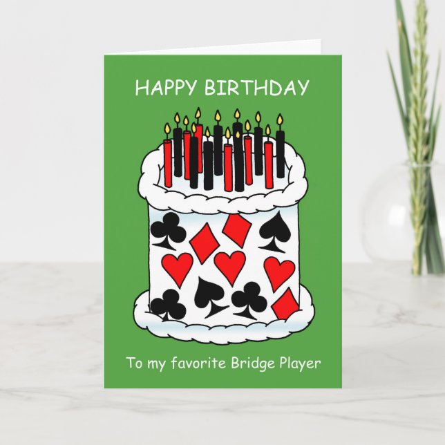 Carte Joyeux Joueur du pont d'anniversaire (Devant)