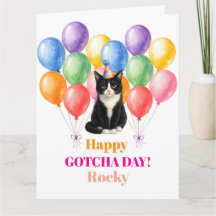 Joyeux jour d'adoption chat Tuxedo Animal de compa