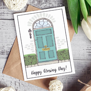 Carte Joyeux jour de clôture Client Blue Door