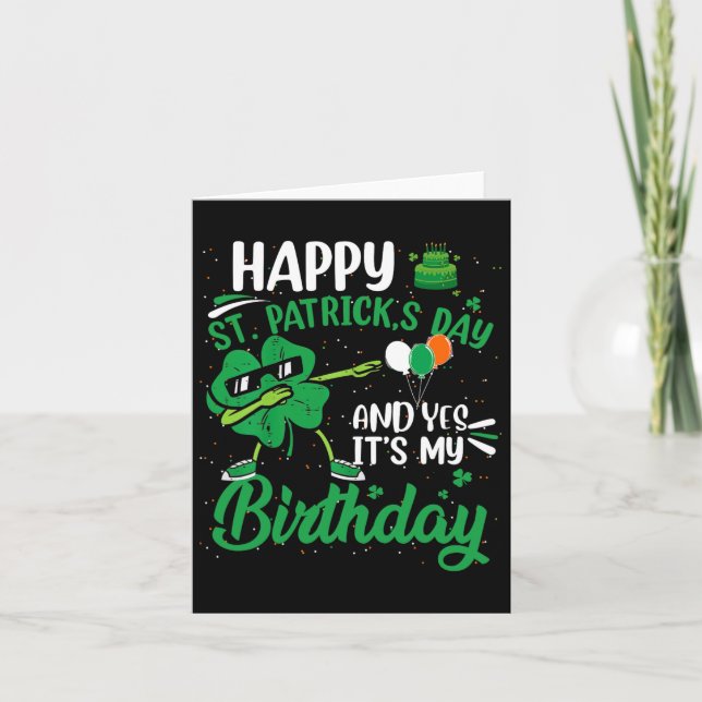 Carte Joyeux Jour de la Saint Patrick Shamrock de fête d (Devant)