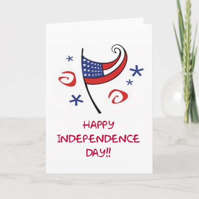 Carte Joyeux Jour de l'Indépendance (Devant)