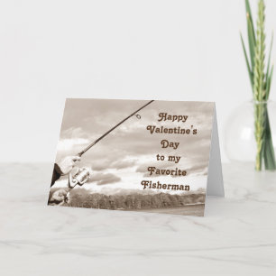 CARTE JOYEUX JOUR DE VALENTINE* À MON *PÊCHEUR PRÉFÉRÉ*