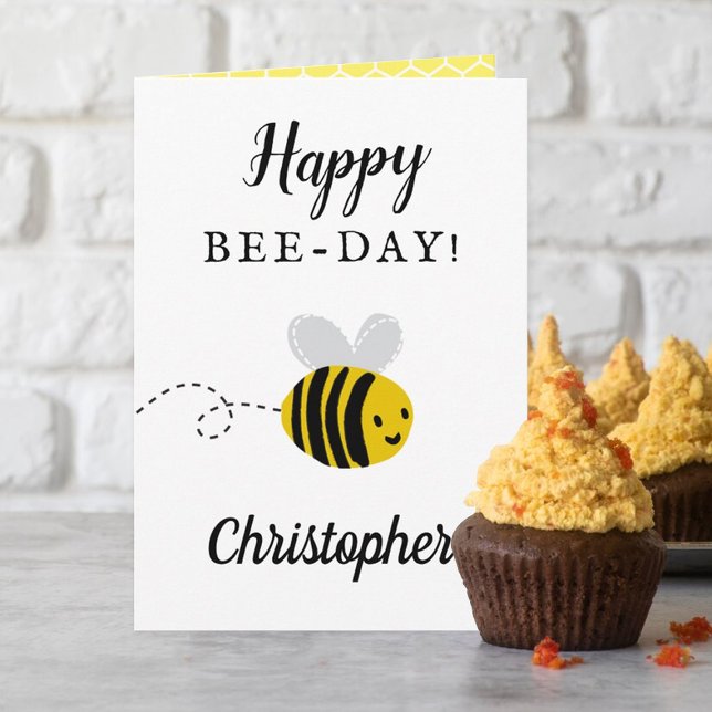 Carte Joyeux Jour des abeilles ! Anniversaire drôle de l (Créateur téléchargé)