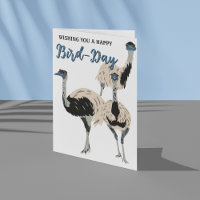 Joyeux Jour des Oiseaux Emu Jour d'anniversaire