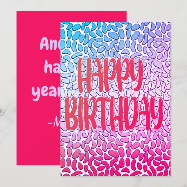 Carte Joyeux Jour et Joyeuse Année (Devant / Derrière)