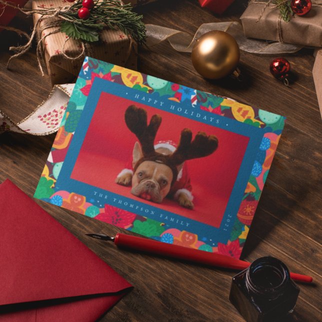 Carte JOYEUX JOURS DE VACANCES Ajouter Votre Photo (Créateur téléchargé)