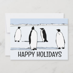 Carte Joyeux jours fériés Pingouin Cool de Noël d'hiver
