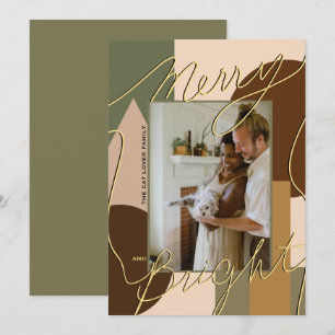 Carte Joyeux Joyeux Joyeux Tons Terre Photo Geo