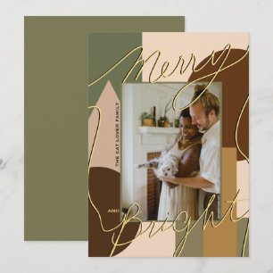 Carte Joyeux Joyeux Joyeux Tons Terre Photo Geo