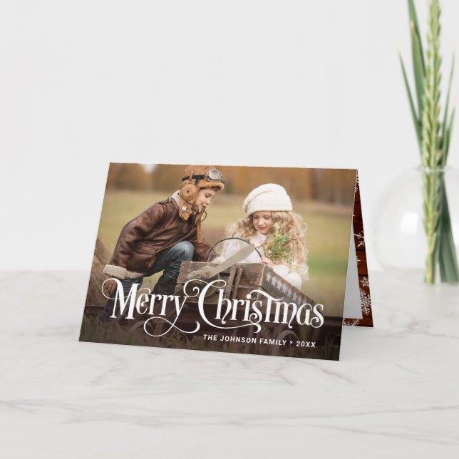 Carte Joyeux Joyeux Vacances 2 PHOTO Noël (Devant)