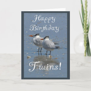 Carte Joyeux Jumeaux d'anniversaire ! - Deux oiseaux ide