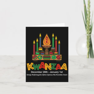 Carte Joyeux Kwanzaa Sept Principes De Kwanzaa - Kinara