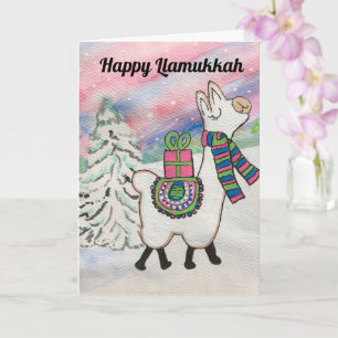 Carte Joyeux Llamukkah Hanoukka Holiday