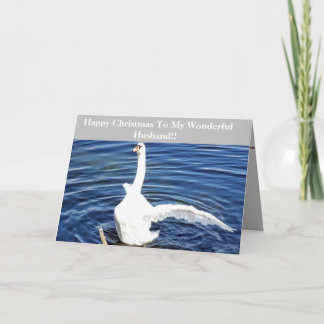 Carte Joyeux Mari de Noël Swan