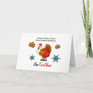 Carte Joyeux Merci Noël avec SanTurClaus
