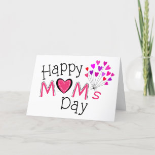 Carte Joyeux Mère de Maman's Day Amour Coeurs Salutation