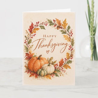 Carte Joyeux message de vacances de Thanksgiving