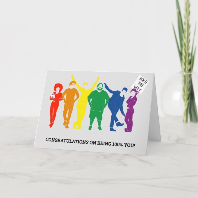 Carte Joyeux Mois de la Fierté Gay Félicitations pour vo (Devant)
