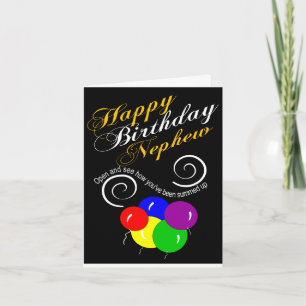Carte joyeux neveu heureux anniversaire souhait