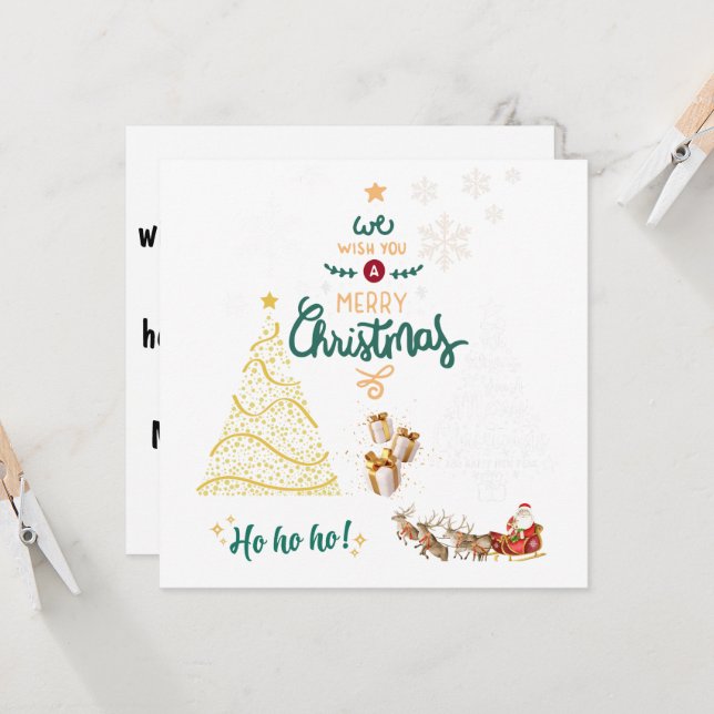 Carte Joyeux Noël (Devant/Arrière en situation)