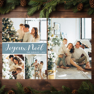 Carte Joyeux Noel 4 Photo Flat Holiday