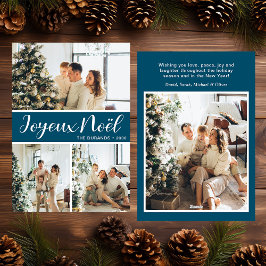 Carte Joyeux Noel 4 Photo Flat Holiday