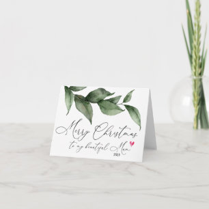 Carte Joyeux Noël à ma mère Mère de la fille