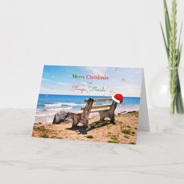 Carte Joyeux Noël à Tampa, Floride  (Devant)